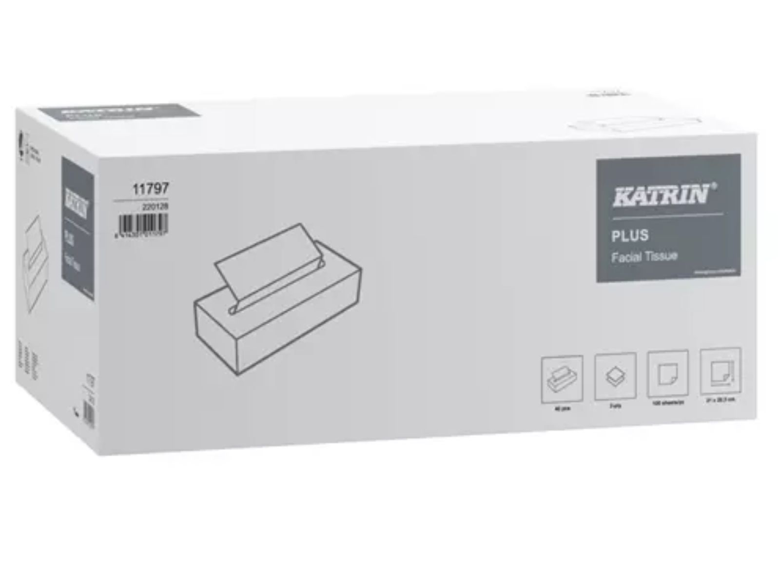 Chusteczki higieniczne KATRIN 11797 Miękkie Chłonne Karton 40 x Opakowań